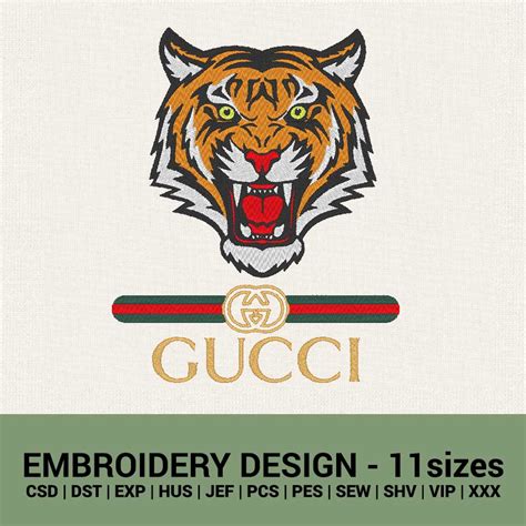 tiger embroidery gucci